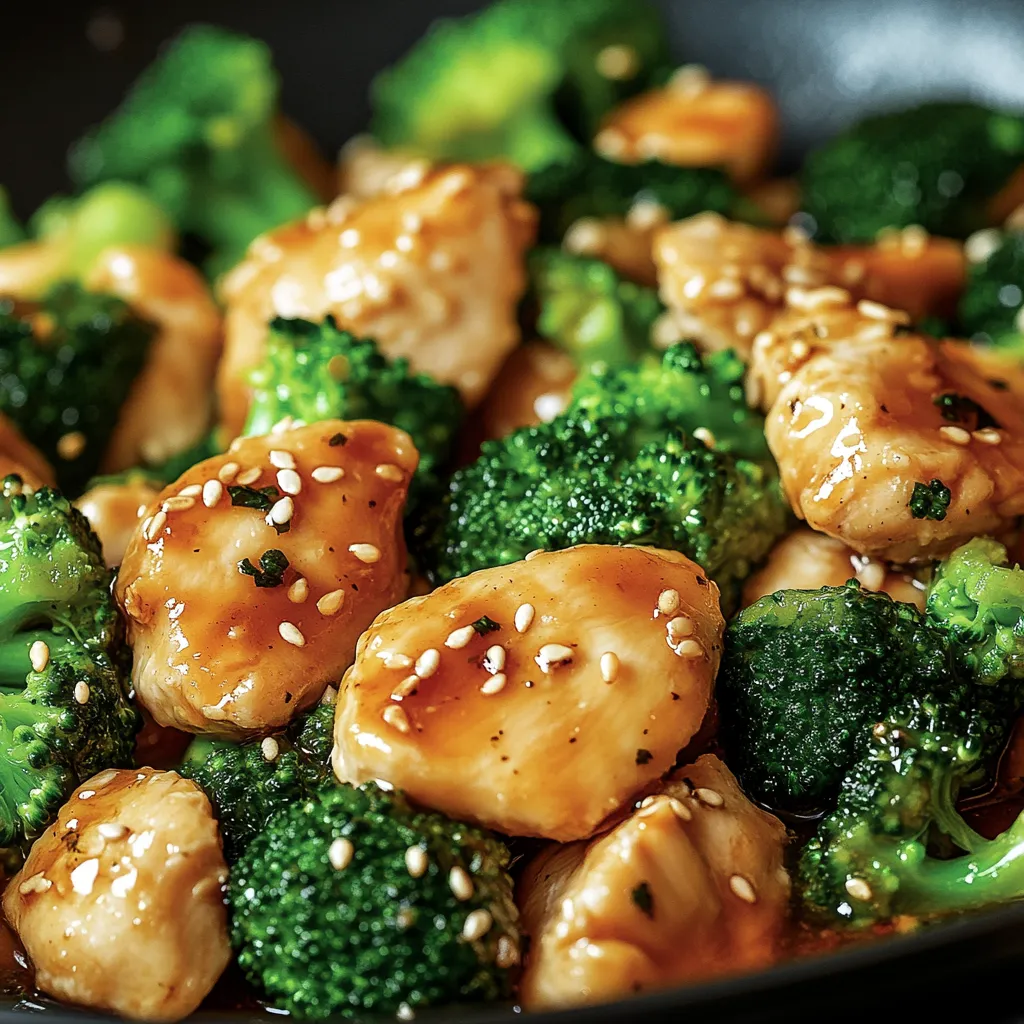 Garlic Chicken with Broccoli and Spinach Recipe
