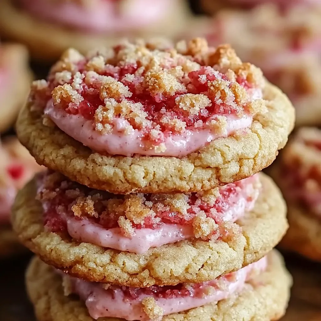 Strawberry Cream Cheese Crumble Cookies
