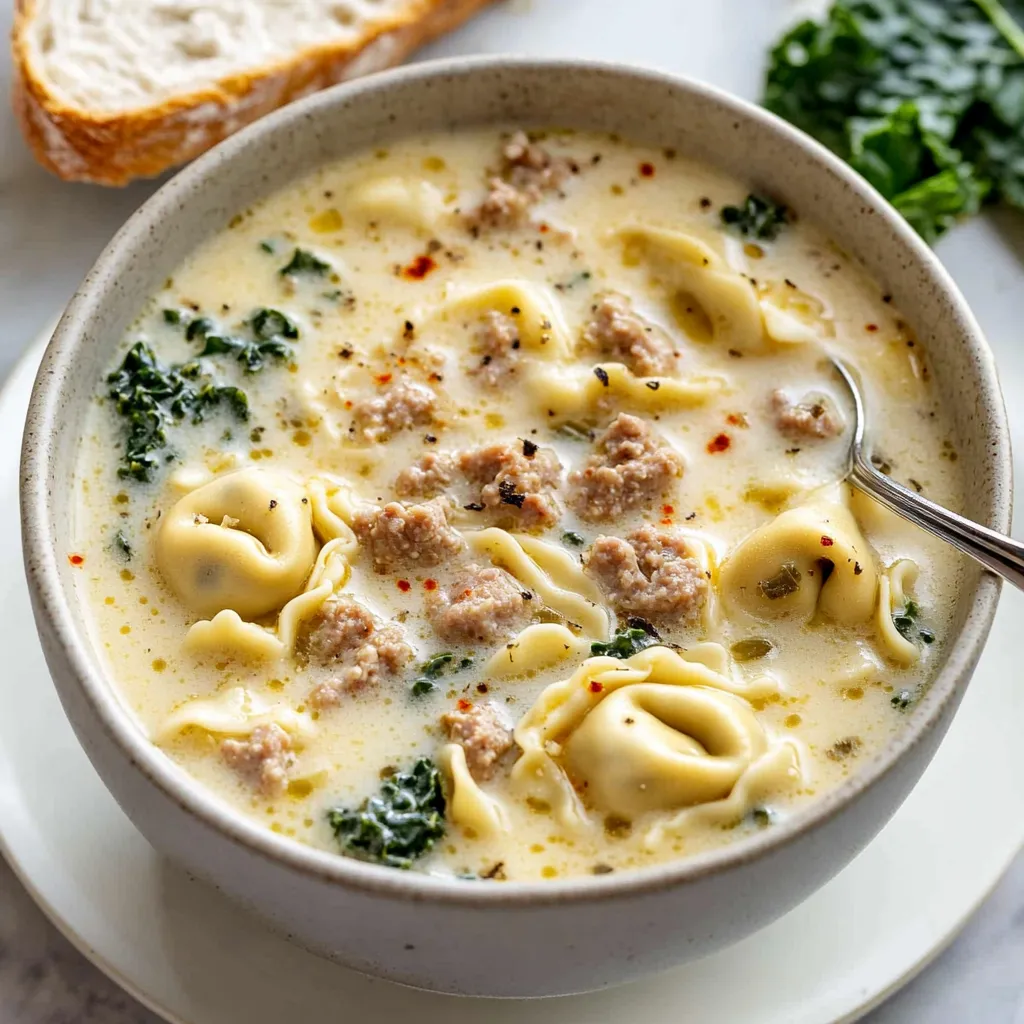Easy Sausage Tortellini Soup