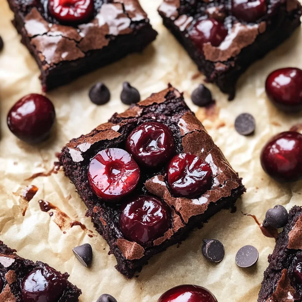 Roasted Chocolate Cherry Brownies Recipe