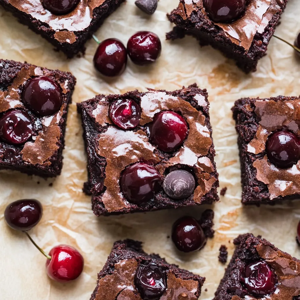 Easy Roasted Chocolate Cherry Brownies