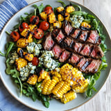 Balsamic Steak Gorgonzola Salad with Grilled Corn