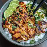 Sweet Chili Chicken Bowl with Coconut Lime Drizzle